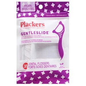 🆕 Plackers Gentleslide Dental Floss 35 ct - 2 Packs Included